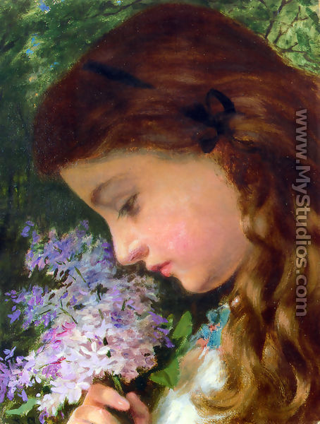 Girl With Lilac - Sophie Gengembre Anderson