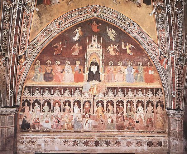 Triumph of St. Thomas and Allegory of the Sciences - Andrea Bonaiuti da Da Firenze