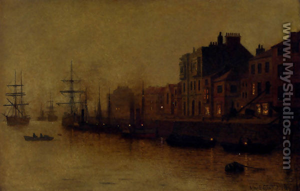 A fishing harbour - Arthur E. Grimshaw