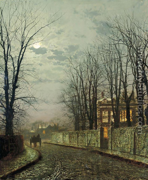 A Wintry Moon - John Atkinson Grimshaw