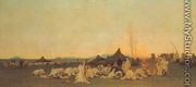 Evening Prayer in the Sahara - Gustave Achille Guillaumet