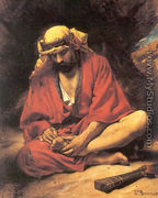 An Arab removing a thorn from his foot - Léon Bonnat