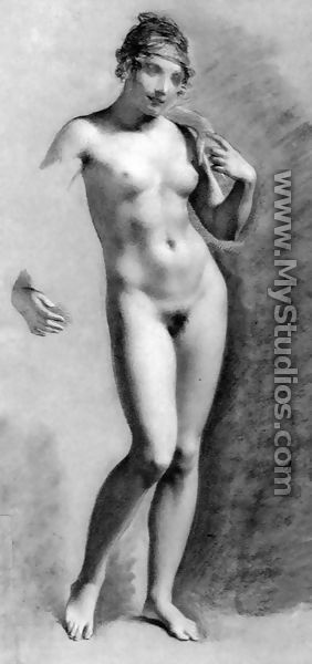 Standing Female Nude - Pierre-Paul Prud