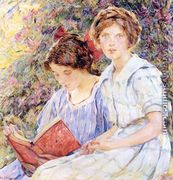 Two Girls Reading - Robert Reid