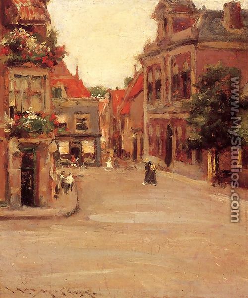 The Red Roofs of Haarlem (or A Street in Holland) - William Merritt Chase
