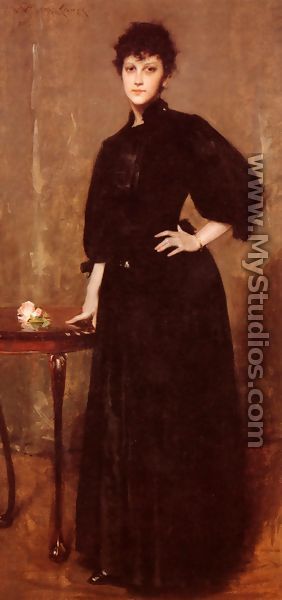 Portrait of Mrs. C. (or Lady in Black; Portrait of a Lady in Black) - William Merritt Chase