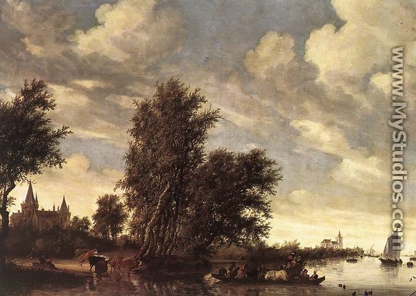 The Ferry Boat - Salomon van Ruysdael