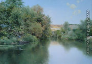 Landscape with Boat and Men - Emilio Sanchez-Perrier