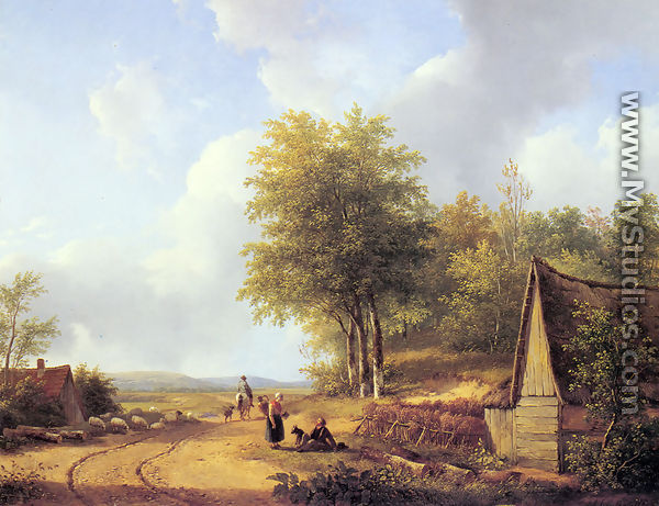 The Country Road - Andreas Schelfhout