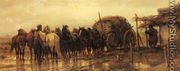 Hitching Horses to the Wagon - Adolf Schreyer