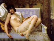 Jeune femme denudée sur canape (Young woman naked on a settee) - Guillaume Seignac