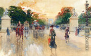 Busy Traffic On The Champs Elysees, Paris - Georges Stein