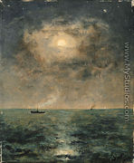 Moonlit seascape - Alfred Stevens