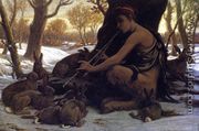 Marsyas Enchanting the Hares - Elihu Vedder