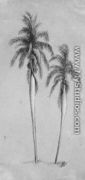 Two Palm Trees - Elihu Vedder