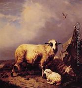 Guarding the Lamb - Eugène Verboeckhoven