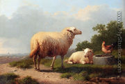 Sheep In A Meadow - Eugène Verboeckhoven