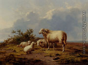 Sheep In The Meadow - Eugène Verboeckhoven