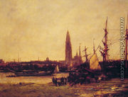View of Antwerp - Antoine Vollon