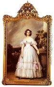 A Full-Length Portrait Of H.R.H Princess Marie-Clementine Of Orleans - Franz Xavier Winterhalter