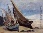 Fishing Boats on the Deauville Beach - Gustave Courbet