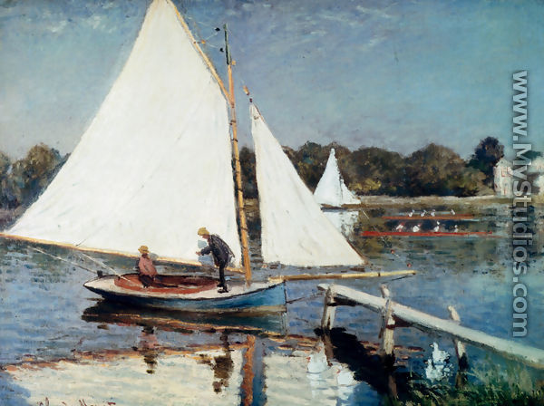 Sailing At Argenteuil - Claude Oscar Monet