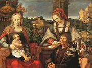 Madonna and Child with Mary Magdalene and a Donor - Lucas Van Leyden