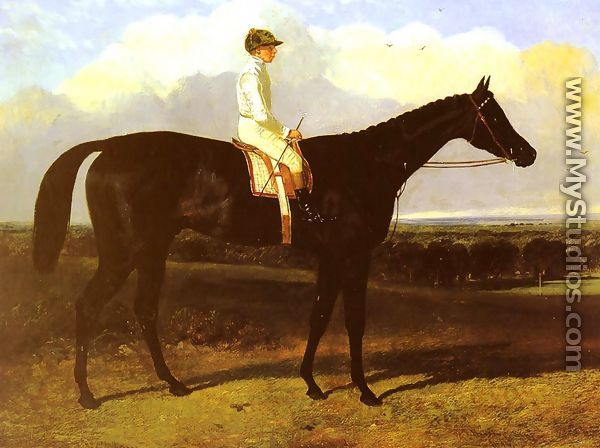 "Jonathan Wild", a drak bay Race Horse, at Goodwood, T. Ryder up - John Frederick Herring Snr