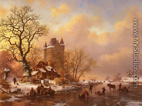 Skating in the Midst of Winter - Frederik Marianus Kruseman