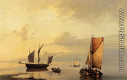 Shipping In A Calm - Johannes Hermanus Koekkoek Snr