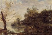 Cowherd by the Water - Jean-Baptiste-Camille Corot