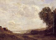 Landscape by the Lake - Jean-Baptiste-Camille Corot