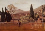 Gardens of the Villa d'Este at Tivoli - Jean-Baptiste-Camille Corot
