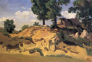 Trees and Rocks at La Serpentara - Jean-Baptiste-Camille Corot