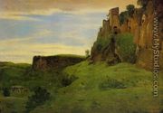 Civita Castelland - Buildings High in the Rocks (or La Porta San Salvatore) - Jean-Baptiste-Camille Corot