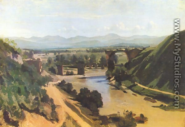 The Augustan Bridge at Narni - Jean-Baptiste-Camille Corot