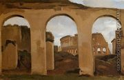 Rome - The Coliseum Seen through Arches of the Basilica of Constantine - Jean-Baptiste-Camille Corot