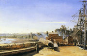 Shipyard in Honfleur - Jean-Baptiste-Camille Corot