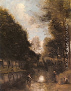 Gisors, Riviere Bordee D'arbres - Jean-Baptiste-Camille Corot