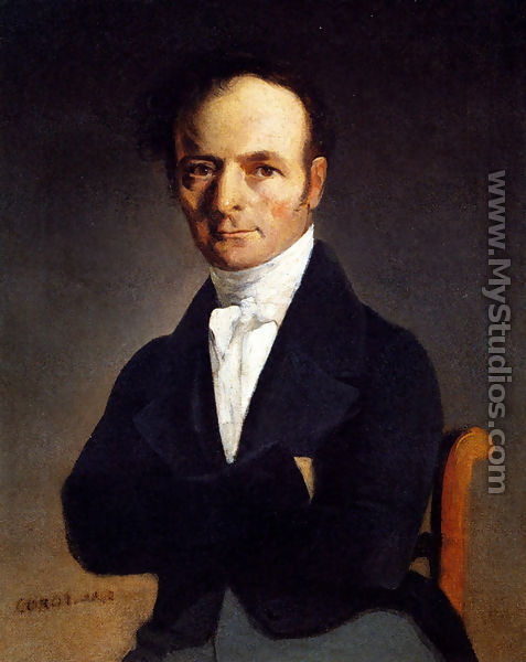 Portrait Of A Man - Jean-Baptiste-Camille Corot
