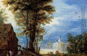 A Village Street With The Holy Family Arriving At An Inn [detail: 1] - Jan The Elder Brueghel