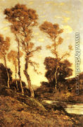 Autumnal River Landscape - Henri-Joseph Harpignies