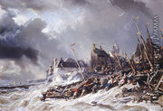 Hurricane before Saint Malo - Eugène Isabey