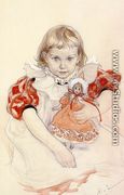 A Young Girl with a Doll - Carl Larsson