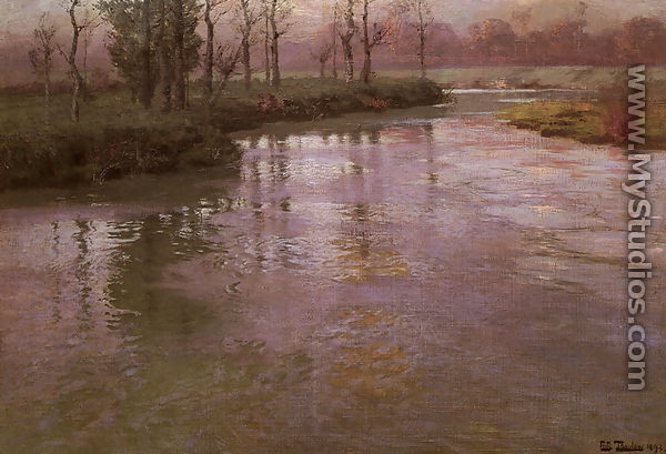 On A French River - Fritz Thaulow
