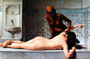 Le Massage scene de Hammam (The Massage in the Harem) - Edouard Bernard Debat-Ponsan