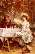 Tea In The Garden, Autumn - Frederick Hendrik Kaemmerer