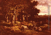 Le Troupeau De Moutons (The Herd Of Sheep) - Charles Ferdinand Ceramano