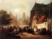 A Market Day In Zaltbommel - Elias Pieter van Bommel