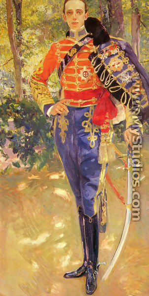 Retrato del Rey Don Alfonso XIII con el uniforme de husares (Portrait of King Alfonso XIII in a Hussar